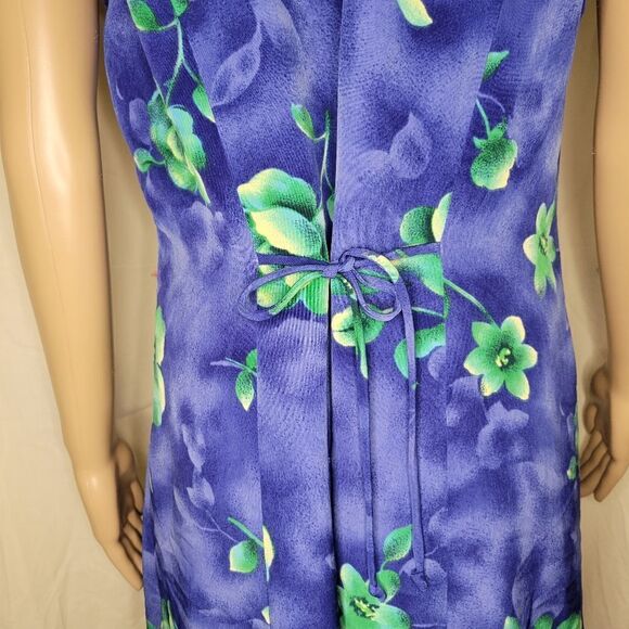 VTG Miss Dorby Blue and green  Hawaiian casual Dress. - Picture 8 of 14